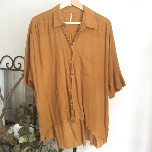 Free People Tops - Free People Rustic Orange/Brown Best of Me Top
